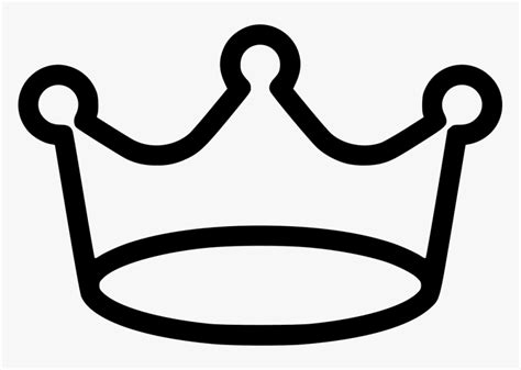 Transparent Crown Outline Clipart - Crown Black And White Icon, HD Png Download - kindpng