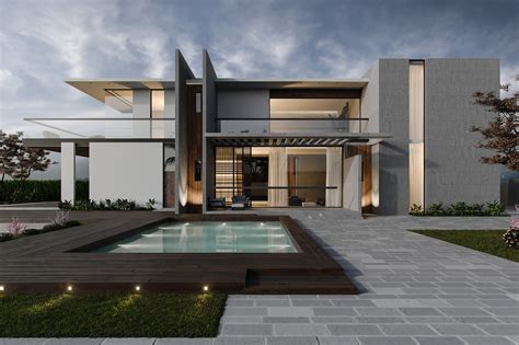 Modern Villa. Exterior 3dVisualization. :: Behance