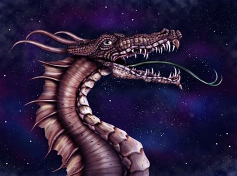 Space Dragon, Abstract Digital painting or illustration for sale by paulfleet - Foundmyself