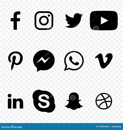 Logos Social Media Icons Aesthetic Black And White Social Media Icons | Images and Photos finder