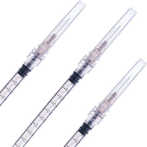 1ml Luer Lock Tool Syringe with 27G Needle - Diameter 0.4mm/0.015Inch-Long 13mm/0.5Inch (20 ...