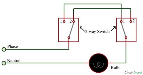 How does a Two Way Switch Work - Wiring Connection and Demonstration | Circuit diagram ...