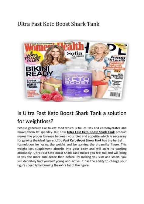 Ultra fast keto boost shark tank