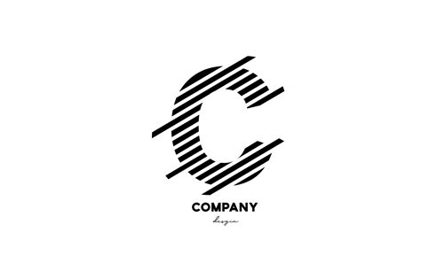 black and white C alphabet letter logo design icon for company and business 3659152 Vector Art ...