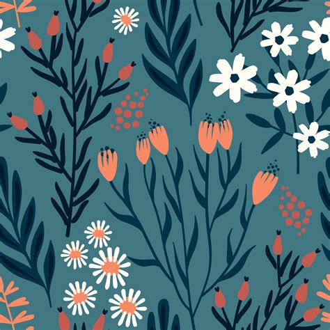 Floral seamless pattern. Vector design for different surfaces. 344993 Vector Art at Vecteezy