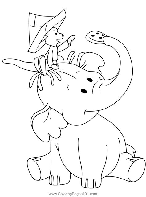 Pooh Hefaalump Coloring Page for Kids - Free Pooh's Heffalump Movie Printable Coloring Pages ...