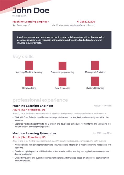 Artificial Intelligence Resume Examples 2020 | CraftmyCV