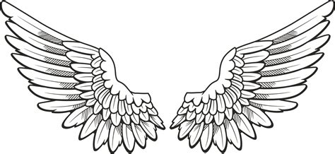 Simple Angel Wing Drawing at GetDrawings | Free download