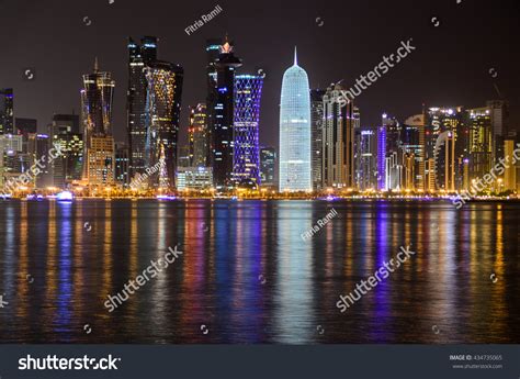 Doha Skyline Night Qatar Middle East Stock Photo 434735065 | Shutterstock