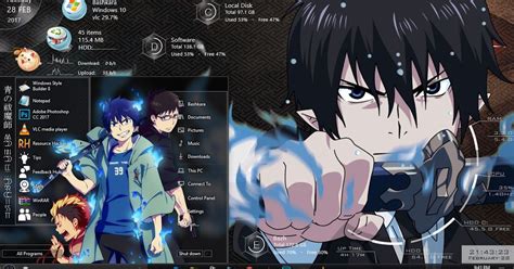 Theme Ao No Exorcist for Windows 10 Version 1607 | Wallpaper windows 10, Windows 10, Anime