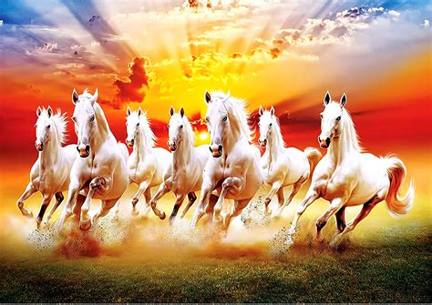 Buy Kyara arts Big Size Beautiful Running Horse Wall Painting for Living Room, Bedroom, Office ...