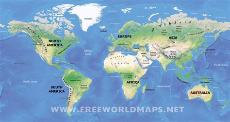 Latest World Map Landforms Labeled 2022 – World Map With Major Countries