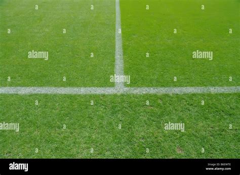 soccer field close ups of markings Stock Photo - Alamy