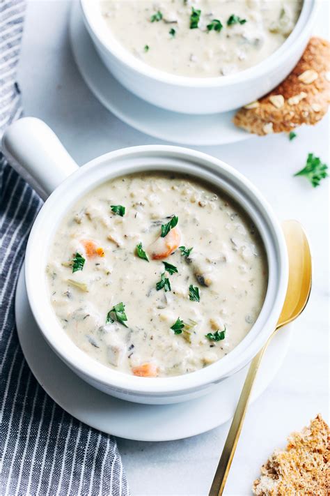 Creamy Wild Rice Mushroom Soup - Making Thyme for Health