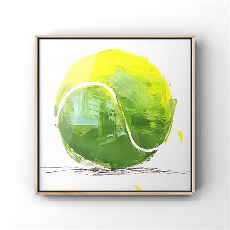 22x22 Tennis Ball Painting – carrie song art