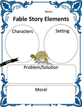 Fable Story Elements Map by Mrs Nick K to 4 | Teachers Pay Teachers