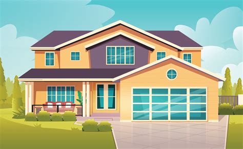 house front view vector illustration 2172762 Vector Art at Vecteezy