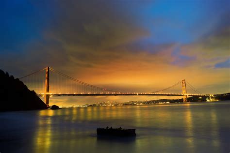 Golden gate bridge during sunset HD wallpaper | Wallpaper Flare