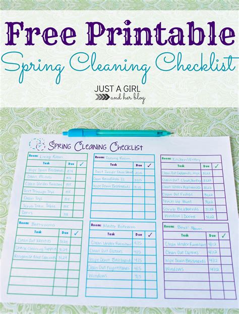 Spring Cleaning Checklist - Free Printable - Mom 4 Real