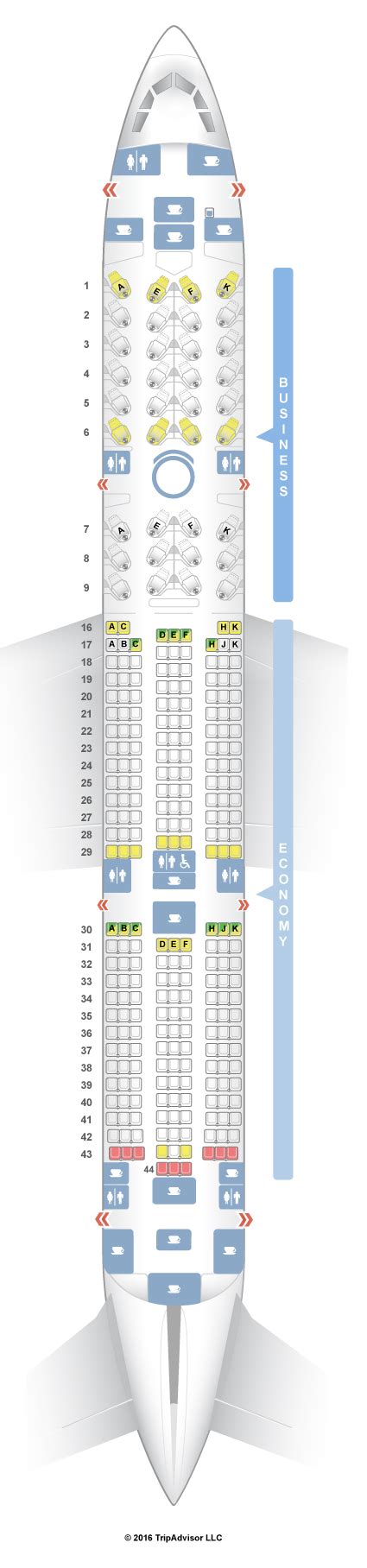 SeatGuru Seat Map Qatar Airways Airbus A350 (350)