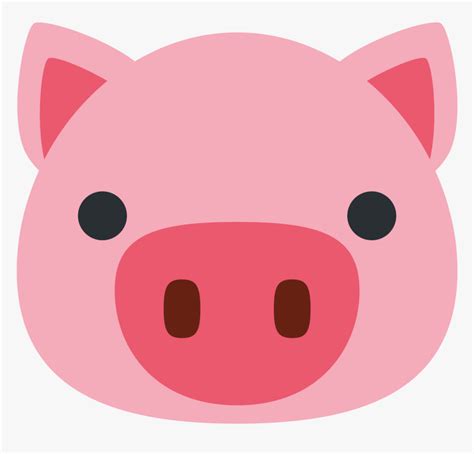 Pig Face Emoji By Winkham Redbubble Clipart Transparent - Pig Face Cartoon, HD Png Download ...