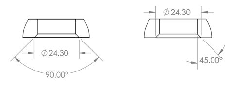 0090// Chamfer Dimensioning