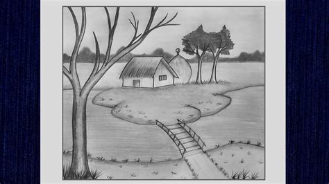 Easy Drawing Of Landscape Scenery