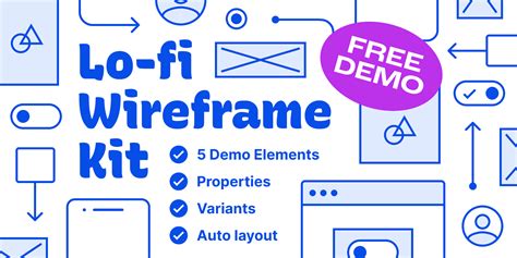 Lo-fi Wireframe Kit FREE DEMO – Free Figma Resources, Tools and Templates