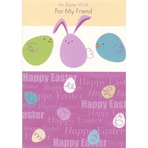 Three Pastel Eggs: Friend Friendship Easter Card | PaperCards.com