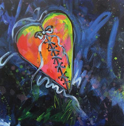 Bright Mended Broken Heart Painting by Carol Suzanne Niebuhr - Pixels