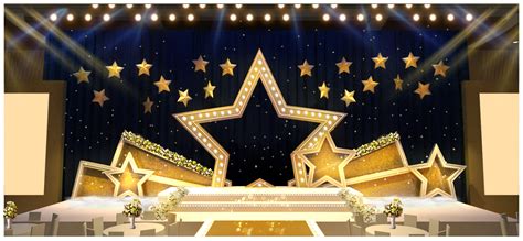 Gold Stars Wedding Stage Background, Radiance, Stage, Wedding Background Image for Free Download