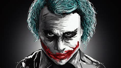 Joker Heath Ledger Art 4k Wallpaper,HD Superheroes Wallpapers,4k Wallpapers,Images,Backgrounds ...