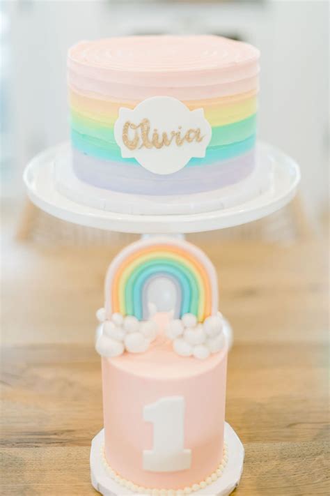 Whimsical & Colorful Pastel Rainbow First Birthday Party — Mint Event Design