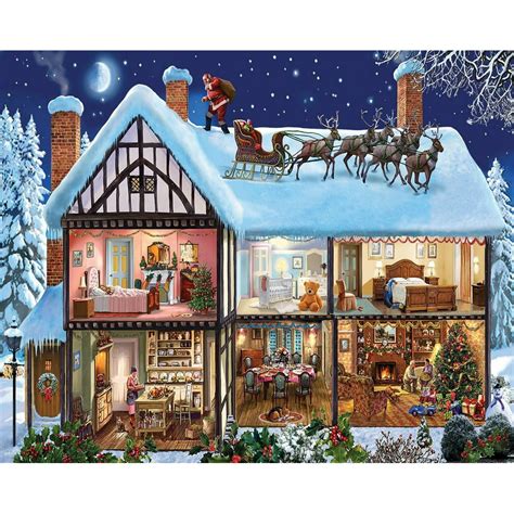 White Mountain Puzzles Christmas House - 1000 Piece Jigsaw Puzzle - Walmart.com - Walmart.com