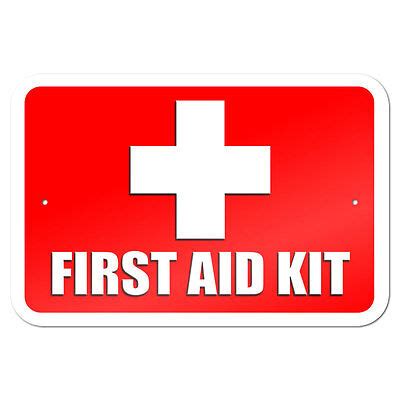 First Aid Kit 9" x 6" Metal Sign | eBay