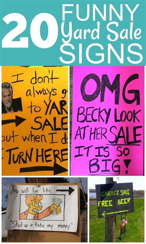 20 Awesome Garage Sale Signs | Garage sale signs, Yard sale signs, Garage sale signs funny