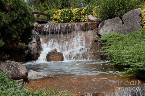 Waterfall in a Japanese Garden Photograph by John Buxton - Pixels