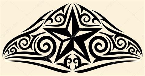 Images: tribal star tattoos | Star tribal design (star tattoo design) — Stock Vector ...