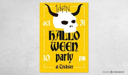 Halloween Party Banner Poster Design Vector Download