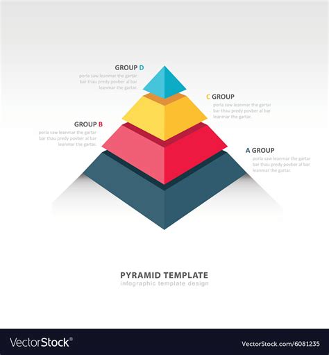 Pyramid infographic template Royalty Free Vector Image