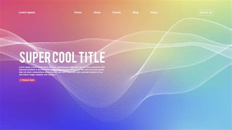 Free Vector | Landing page abstract design. Template for website or app. Colorful abstract ...