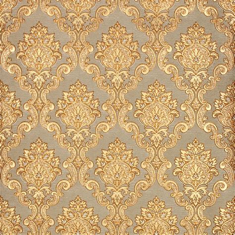 3D Gold Luxury Wallpaper 3D Damascus Mural Wall Paper Roll Living room bedroom background ...