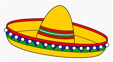 Colorful Mexican Sombrero Hat Free Clip Art Clipart - Transparent Background Sombrero Clipart ...