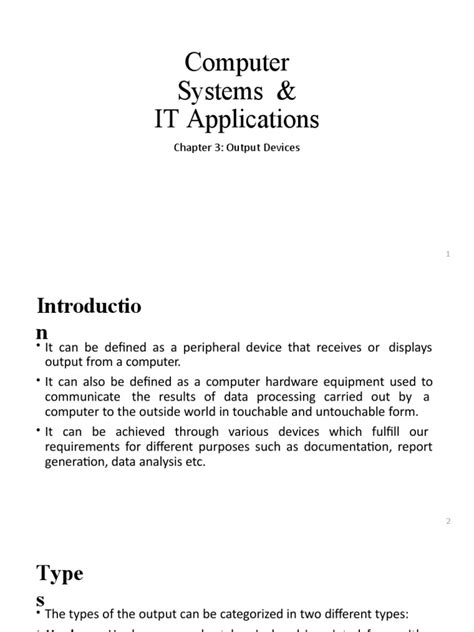 Output Devices | PDF | Printer (Computing) | Computer Monitor