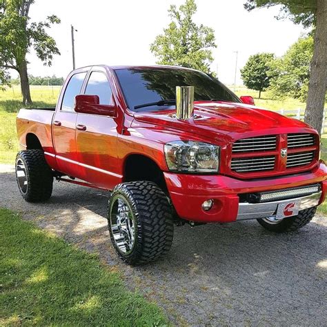 Badass cummins 4x4 with a hood stack #cummins #mopar #hemi Lowered Trucks, Jacked Up Trucks, Big ...