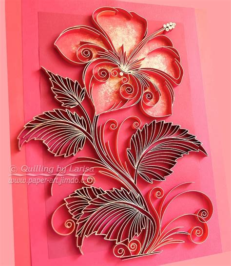 Original Paper Quilling Wall Art The Scarlet Flower.