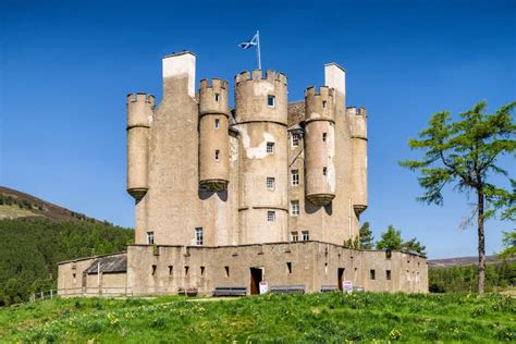 Braemar Castle Scotland Isolated on White Background Stock Photo - Image of hill, historic ...