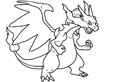 Pokemon Evolution Mega Charizard Coloring Pages - Print Color Craft