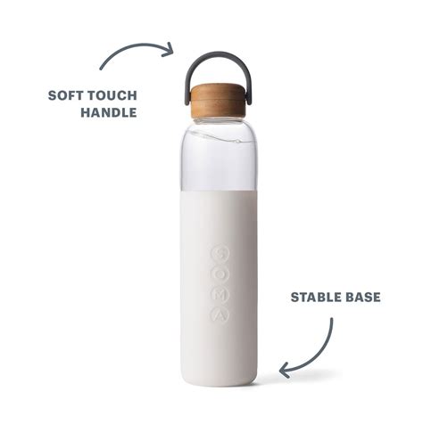 Soma 25 oz. Glass Water Bottle with Silicone Sleeve