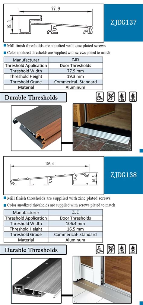 Exterior Door Aluminum Threshold Extension Profiles - Buy Exterior Door Aluminum Threshold ...